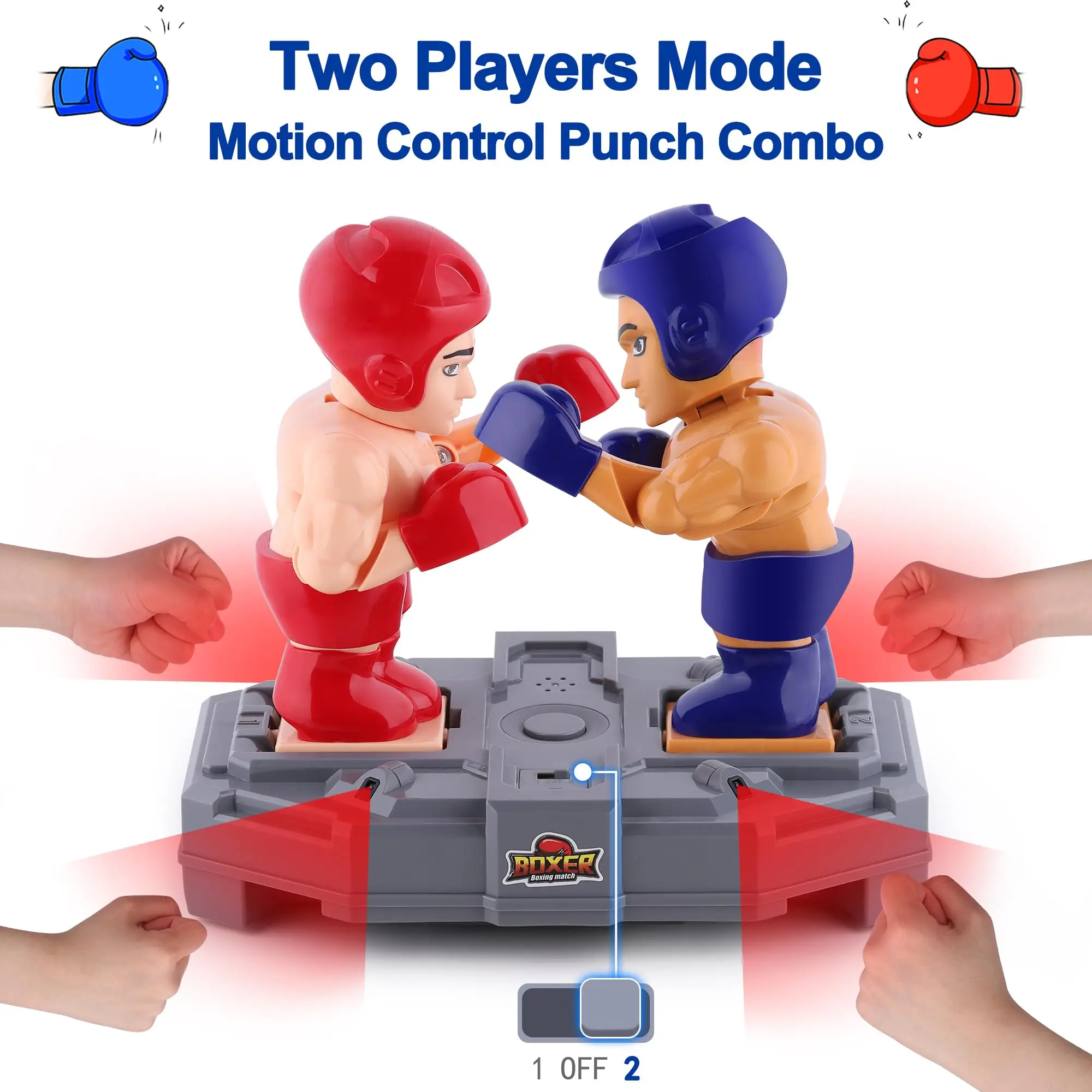 Wholesale Electronic Boxing Toys RC Fighting Robots Board Games Wrestling Battle Bots Interactive Punching Boxer for Party Game