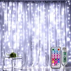 Decoration Christmas RGB Copper Wire String Lamp Remote Control Decoration String LED Curtain Light