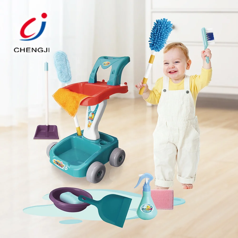 Educational Kids House Cleaning Play Set Clean Tool Toy, Toys Juguetes Para Plastic Children Tool Pretend Play Cleaning Set