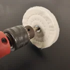 Wheel 2.5" T-Shape Mounted Cotton Buffing Wheel For Drill With 1/4" Shank