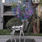 Deer Deerdecoration Garden Sculpture Multi Color Plating Deer Large Sculpture Large Garden Ornaments
