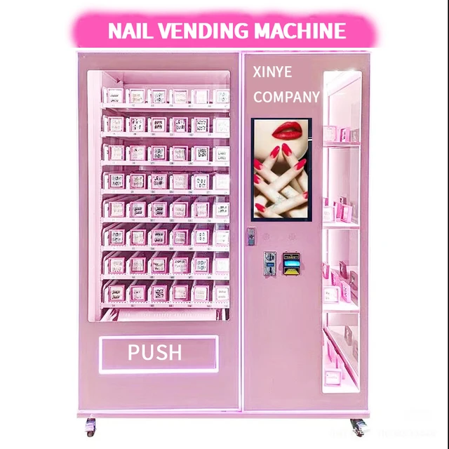 2024 Coin Operated Shopping Mall Nail Design Painting Vending Machine Beauty Nails