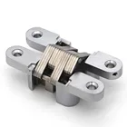 Hinges 19X95Mm Satin Chrome Zinc Alloy Industrial Concealed Hinges For 40Mm Thick Heavy Doors