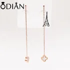 Earrings Drop Earring Hot Sale Stainless Steel Simple Design Earrings Women Long Drop Small Hook Earring