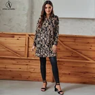 Long 2021 Long Sleeve New Woman Casual Clothing Wire Neck Floral Blouse And Pockets Dress