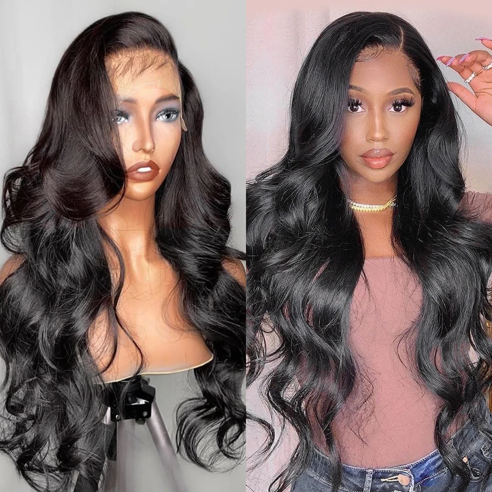13x4 Hd Lace Frontal Raw Indian Front 40 Inch Human Hair Full Lace Front Wig Natural Hair Wig Vietnamese Raw Hair Wigs