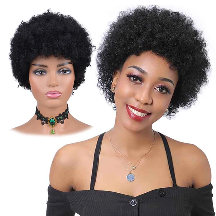 Dropshipping Wig Vendors Cheap Short Afro Kinky Curly Pixie Cut Raw Indian  Virgin Human Hair Wigs For Black Women - Buy Hair Wigs,Human Hair Wigs For  Black Women,Dropshipping Cheap Short Afro Kinky