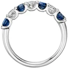 18k White Ring Ring 18K Custom 7 White Blue Moissanite Diamond Ring