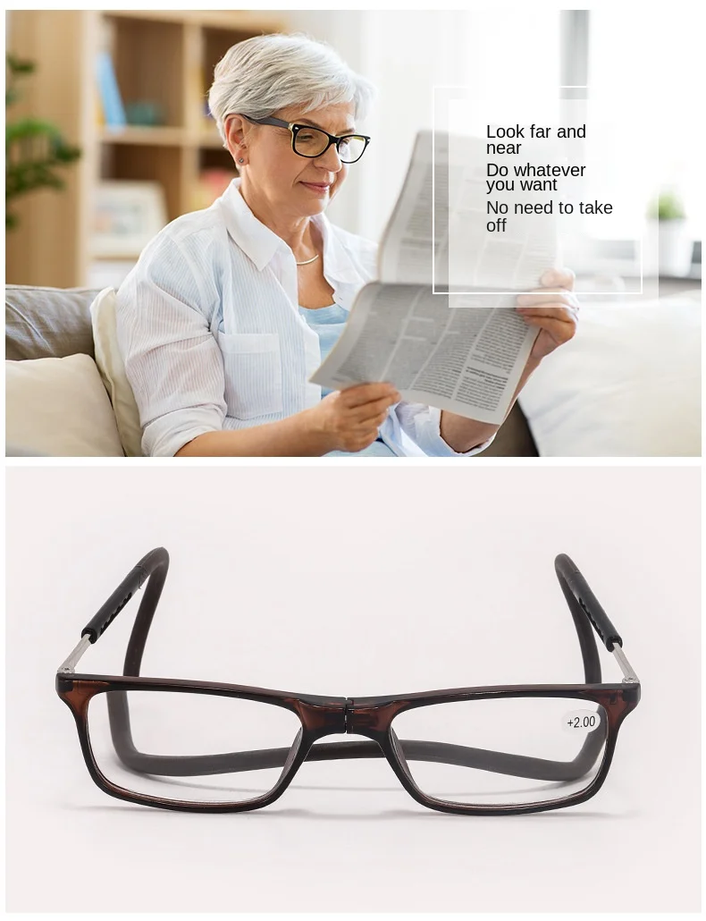 Portable Hanging Neck Reading Glasses Unisex Pc