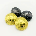 Button Round Skull Rhinestone Star White Metal Solid Button Shank For Denim Clothes