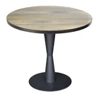Antique Table Iron Antique Design Restaurant Table Iron Sand Black Table Base With Melamine Top