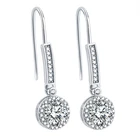 Jewelry Cz Earrings Fine Jewelry Factory Classic White Bling CZ Trending 925 Silver Earrings
