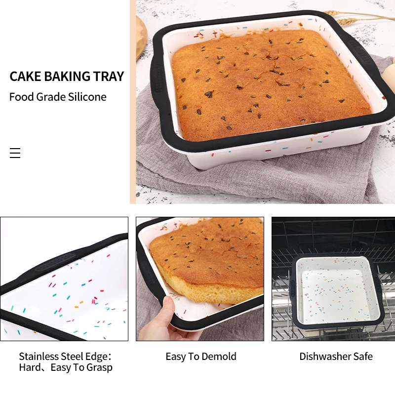Nonstick Bakeware Silicone Sheet Pan Cake Mould Silicone Molds Square Baking Pan