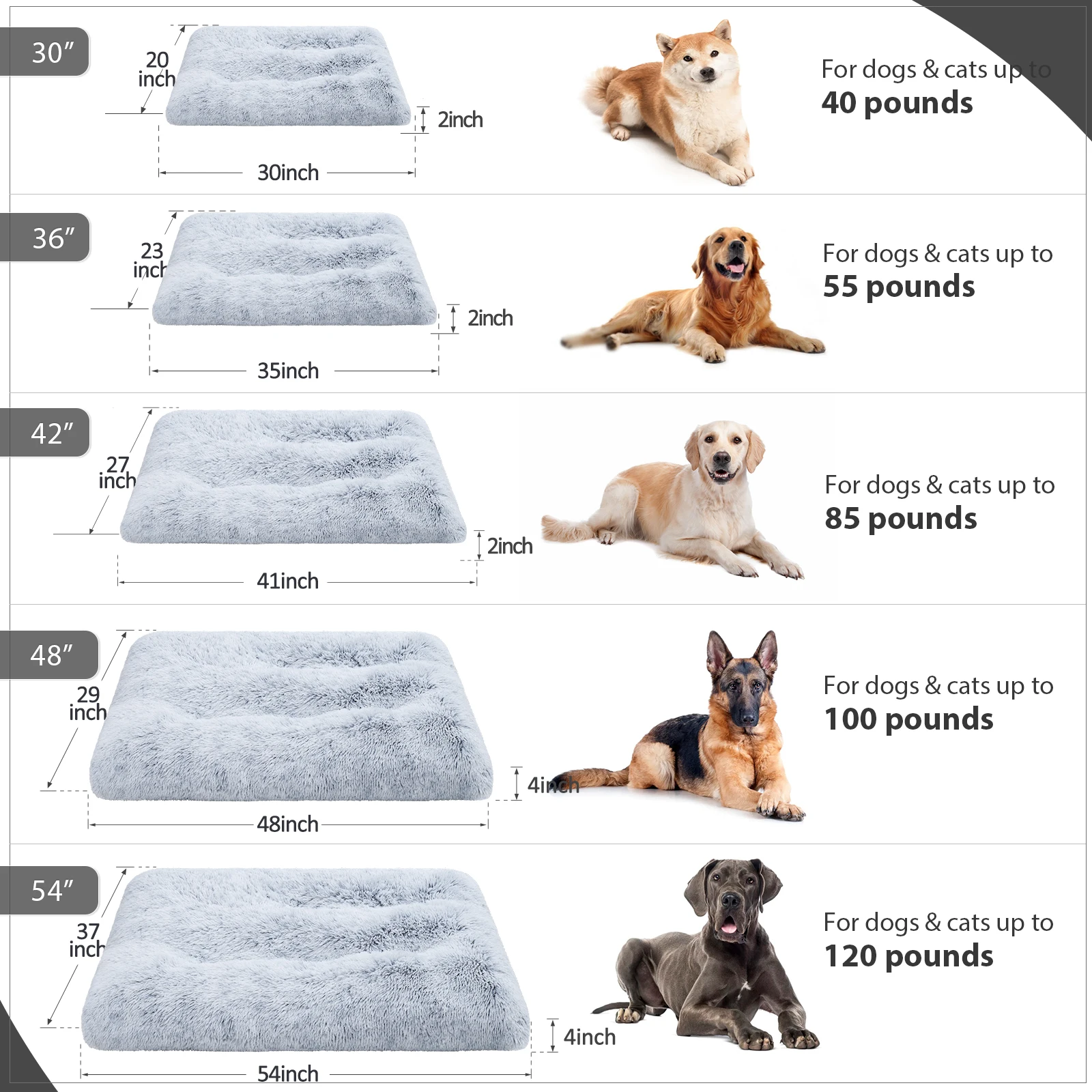 product luxury plush faux fur pet cushion bed soft solid pattern design for dogs and cats-52