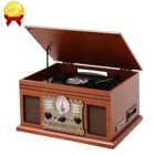 Cd Mp3 Radio Nostalgic Vinyl Record Player CD USB MP3 Cassette Player DAB Radio