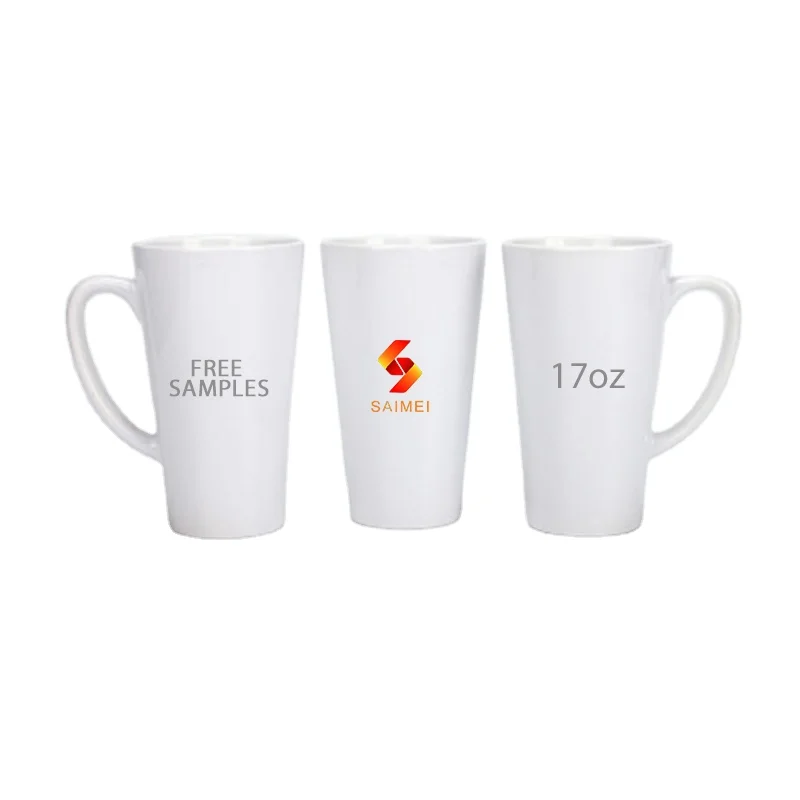 The New Listing Plain White Blank Sublimation Mug 17oz Cone Latte Coffee Mug