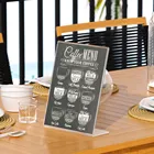 Wholesale Customized L Shape Plastic Display Menu Stand Clear Acrylic Sign Holder Slant For Office Store