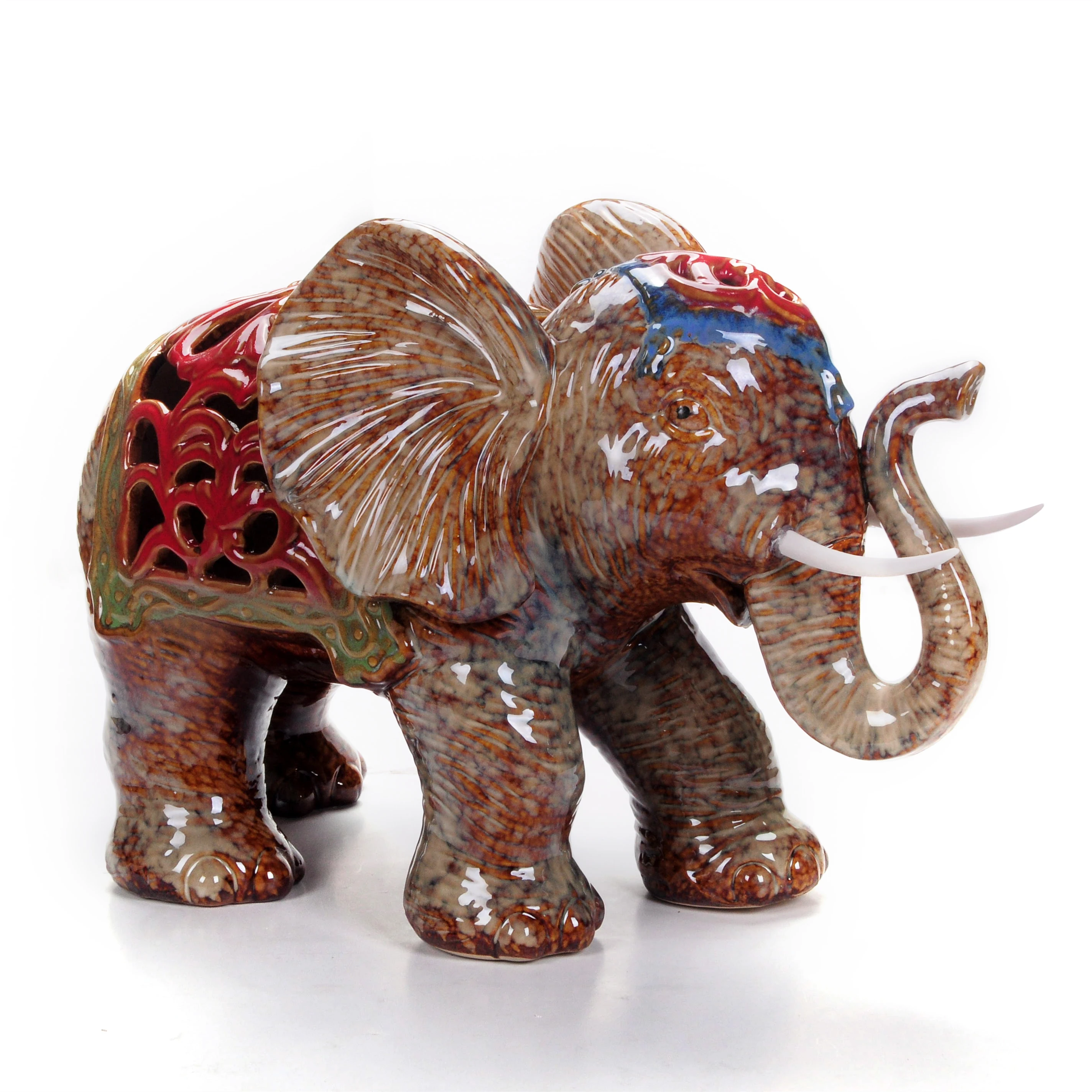 ceramic crafts elephant figurines for home decoration