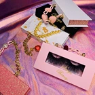 Eyelashes New Arrival Multi Choice Purse Chain Eyelashes Box 25mm Mink Eye Lashes Wholesale Lash Vendor Chain Lash Case