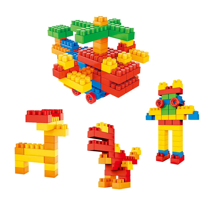 168pcs large toy plastic building blocks sets diy educational toys for kids with storage box
