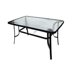 Square Table Table Outdoor Garden Good Leisure Garden Square Tempered Glass Top Table In Outdoor