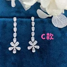 Long Drop Earrings Luxury Petals Long Drop Earrings Large Long Earrings