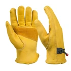 Winter Glove Winter Driver Gloves Winter Fleece Lined Grain Cowhide Leather Cold Resistant Work Driver Glove
