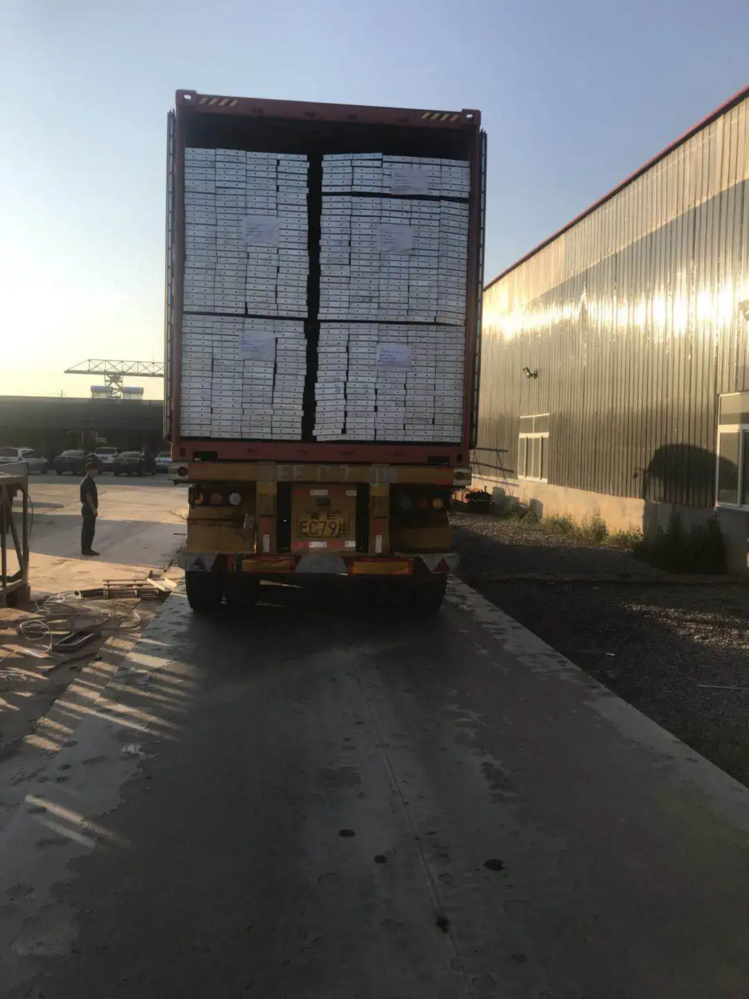 steel plank in container