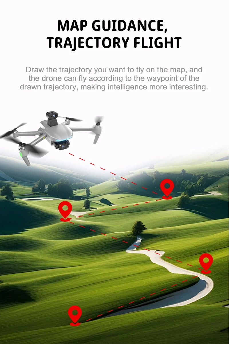 GD97PRO GPS Drone 3-axis Gimbal Ordinary Remote Control Flight Long Range 6KM Display Digital Remote Controller Real 1080P to 4K
