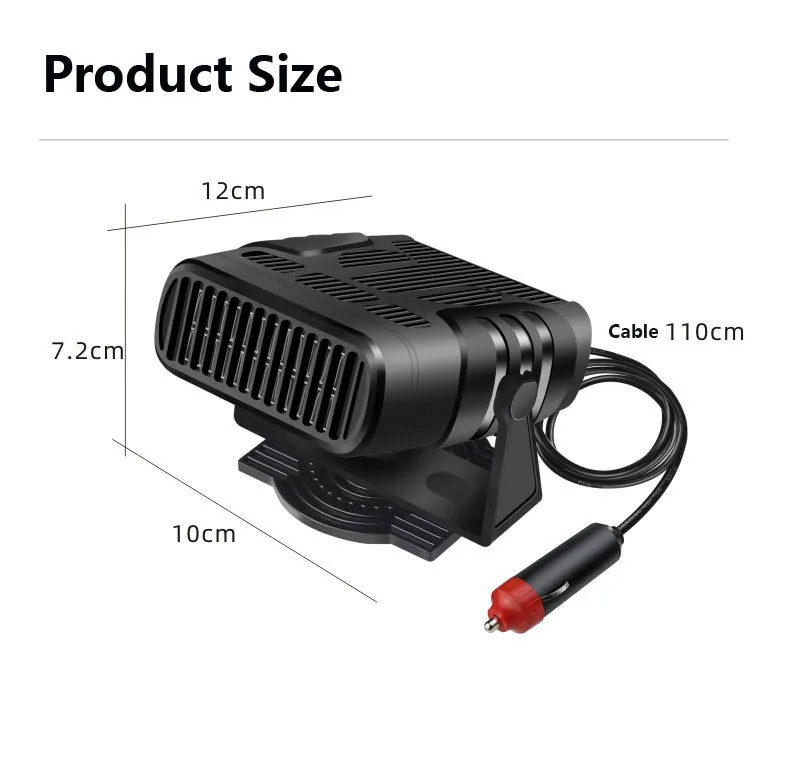 Car Heater, Portable, 12V, 6-Inch, Plastic - detail 12