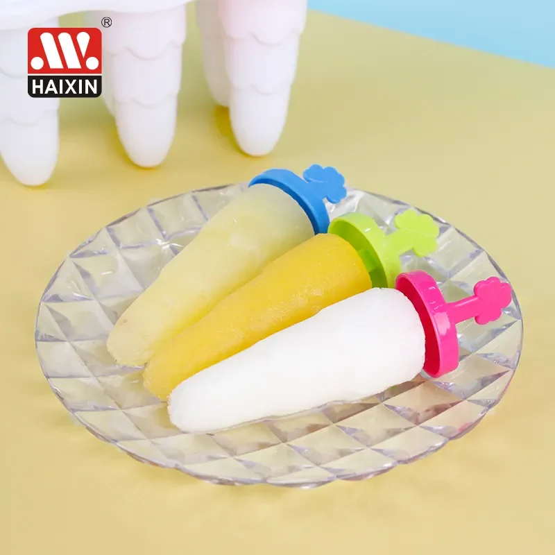 Kid DIY ice lolly Moulds popsicle molds holders 6pcs ice mold creative ice lolly maker set