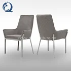 Chair Furniture Gold Velvet Dining Armrest Chair With Metal Legs For Dining Room Furniture