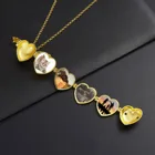 New Style Sublimation Blank Folding Heart Shape Angle Wings Jewelry Necklace 5 Colors For Choosing