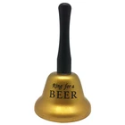 Silver Wholesale Custom Design Hand School Bell In China Silver Table Bell With Plastic Handle Bell Manufacturer