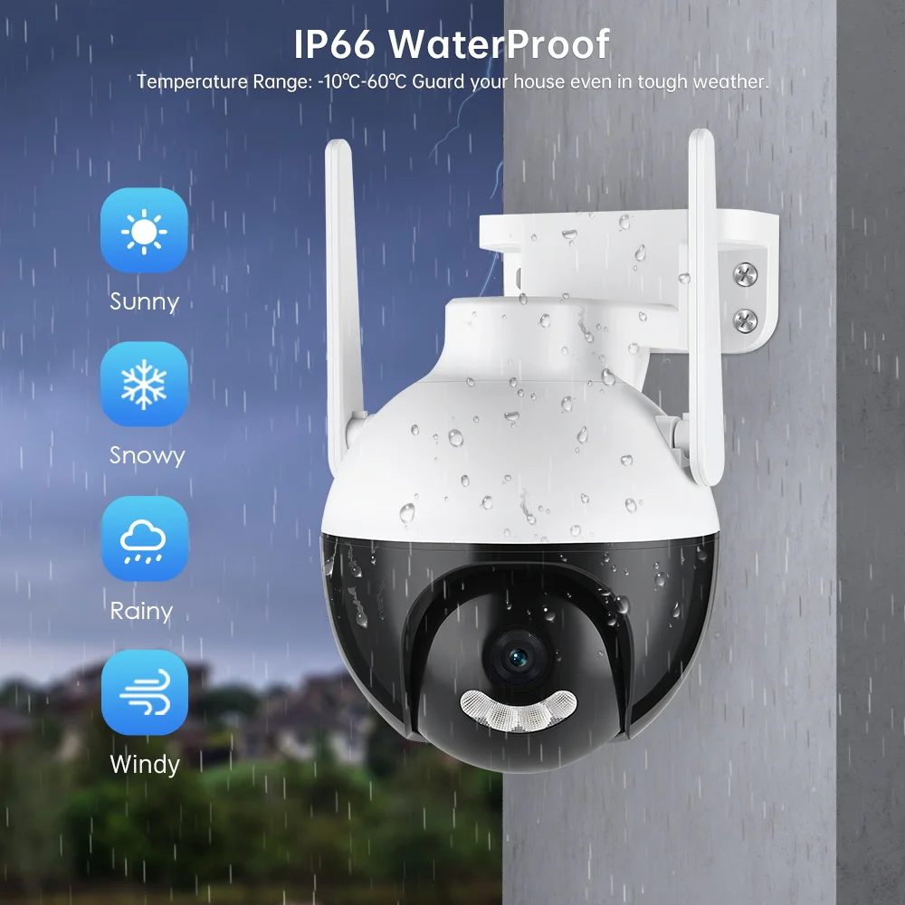 iCSee 4MP 8MP HD Outdoor WiFi PTZ Camera Wireless 2MP IP AI Human Detection Security Camera CCTV Video Surveillance Camera