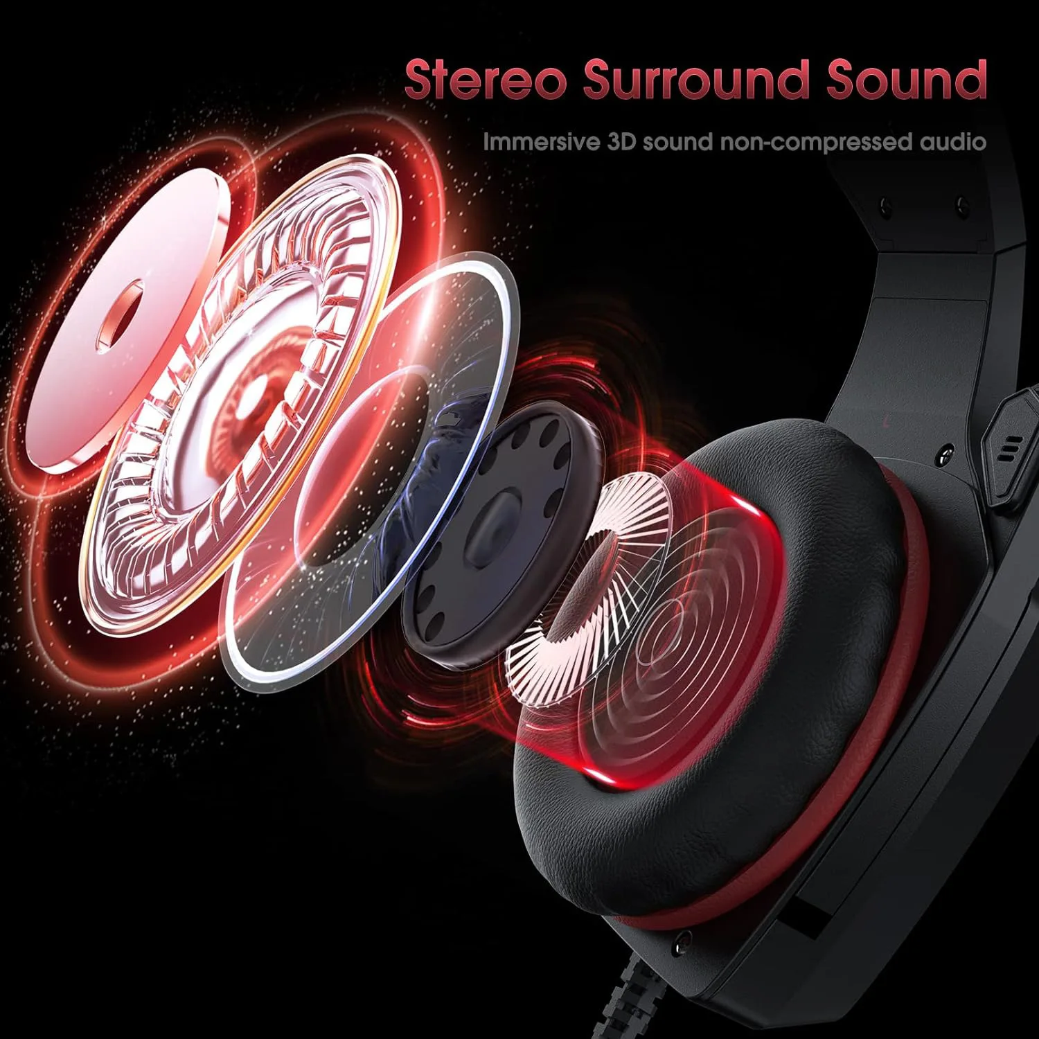 Cross-border V1 Headset Game Headset RGB Colorful Wired Headset Subwoofer Headset PS4 E-sports Eat Chicken