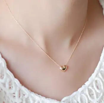 Small Heart Choker Necklace For Women Gold Silver Chain Small Love Necklace Pendant In Collar Bohemian Choker Necklace Jewelry