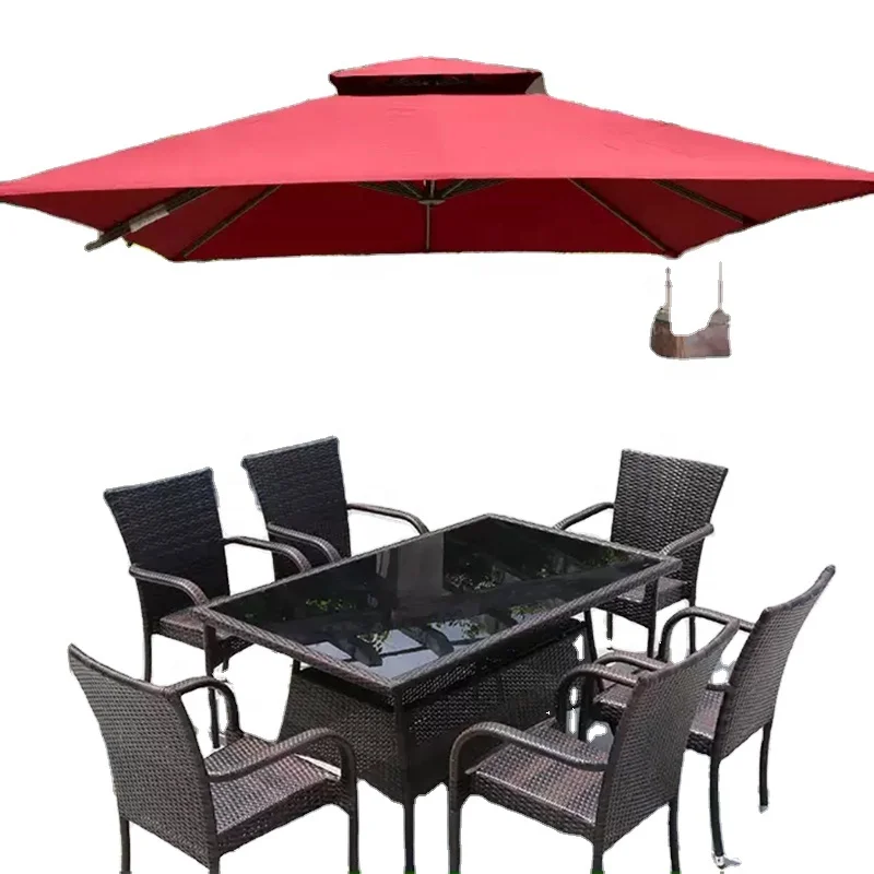 plastic patio set with umbrella