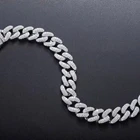 Silver Popular S925 Silver Ancient Barmosan Moissanite Cuban Bracelet