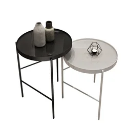 Black and White Home Furniture Decoration Nordic Round Living Room Side Table
