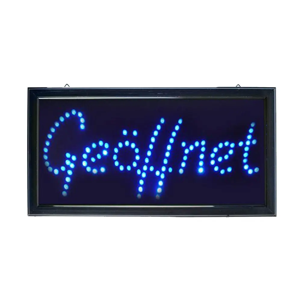 LED Schild Leuchtreklame Werbung Stopper Leuchtschild Sign Display 