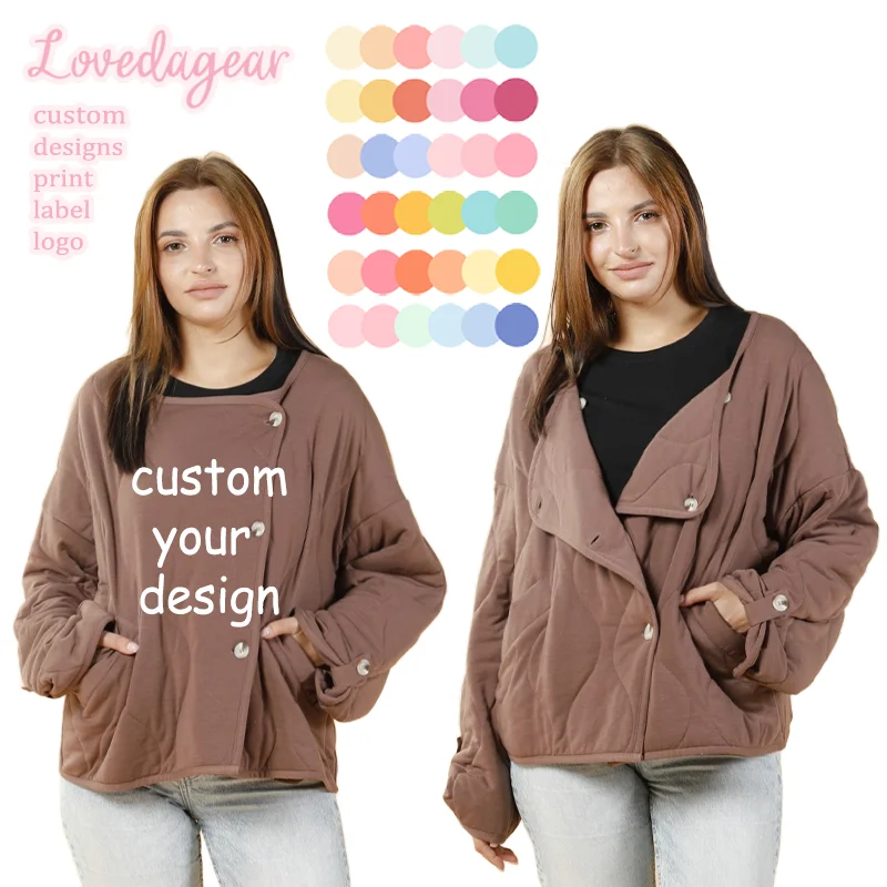 Winter Pocket Patchwork Outwear Top Coat Quilted Customized Puffer Jacket for Women