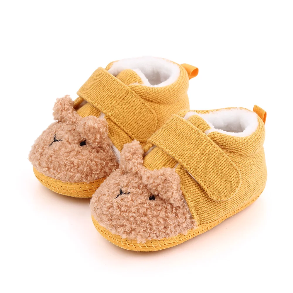 Winter Warm Teddy Fluffy Cute Cartoon Animal Baby Comfortable Soft Soled Toddler Shoes supplier