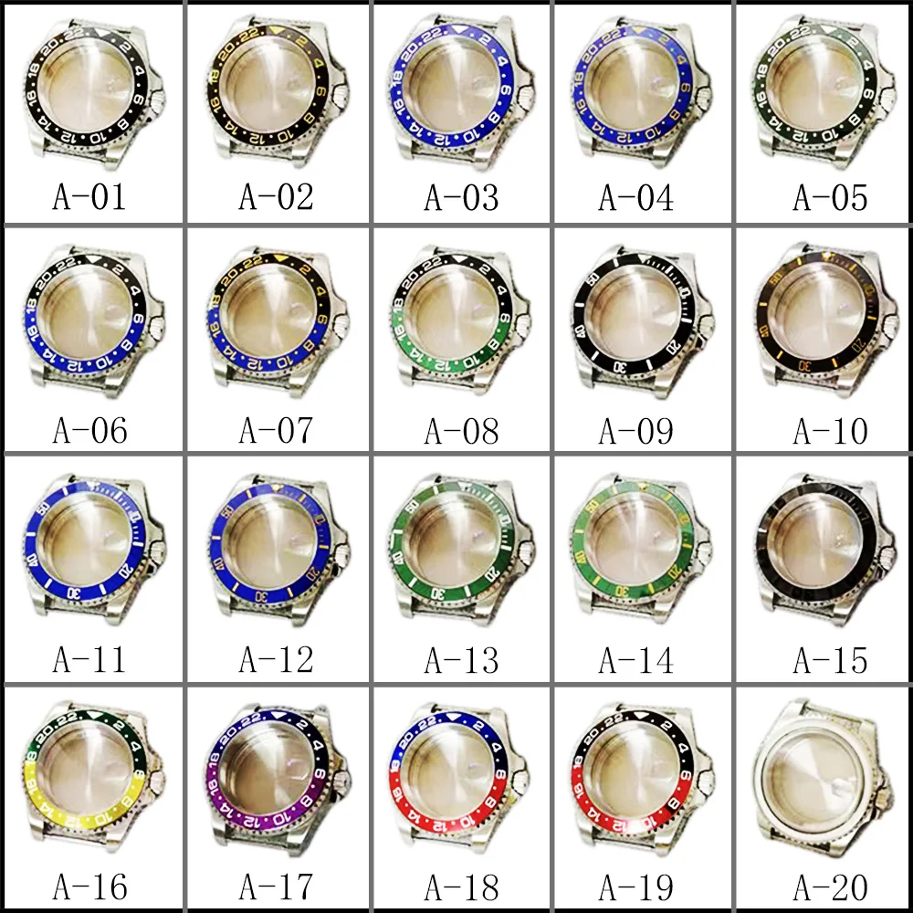 40mm 316l Stainless Steel Watch Case For Rlx Sub Gmt 2813 8200 8215