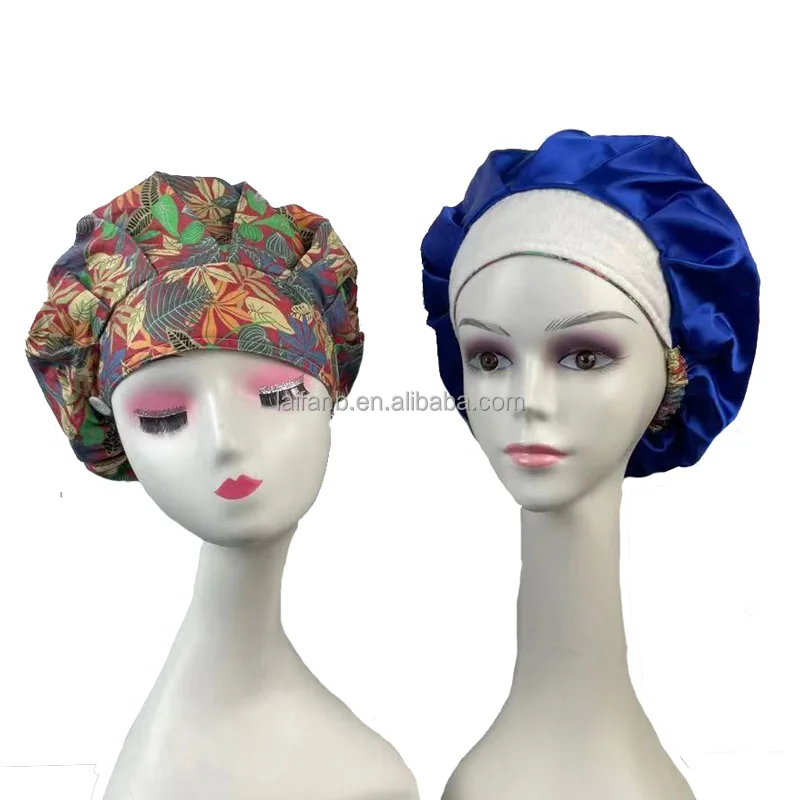 satin lined bouffant scrub cap