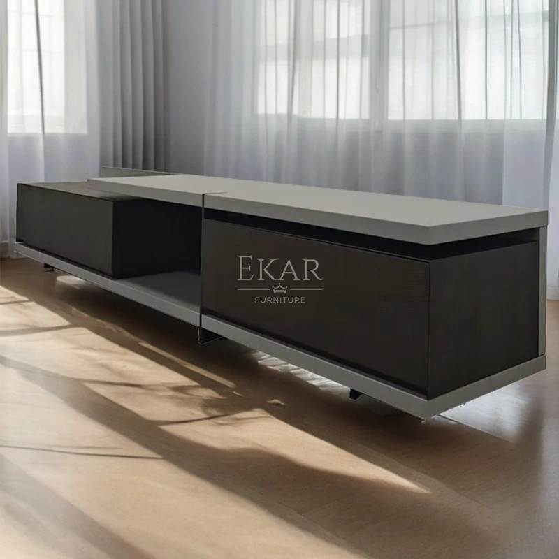 product aura floating tv stand minimalist media console with hidden storage solid wood metal frame for modern living rooms-0