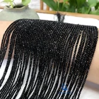 Beads YIWU Wholesale Jewelry Accessory Per Strand/String Price Natural Crystal 2.5MM Black Spinel Faceted Gemstone Beads