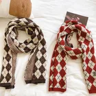 Scarves Knit Warm Winter Scarf For Women Faux Cashmere Scarf Wholesale Fashion Sweet High Quality Scarves