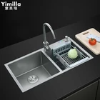 Hand Made High Quality 304 Stainless Steel Hand Made Black Kitchen Sinks