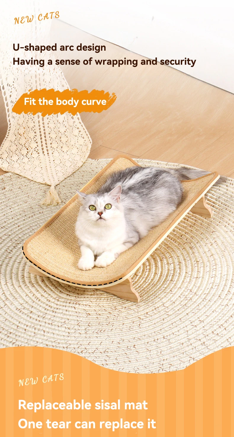 Cat Scratching Board Litter Claw Board No Crumbs Cat Toy Oversized Cat Bed Basin Recliner Chair Sisal Mat supplier